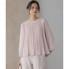 【WEB限定】ジョーゼットシフォンプリーツ ブラウス