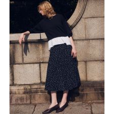 フラワースパンコールプリント スカート