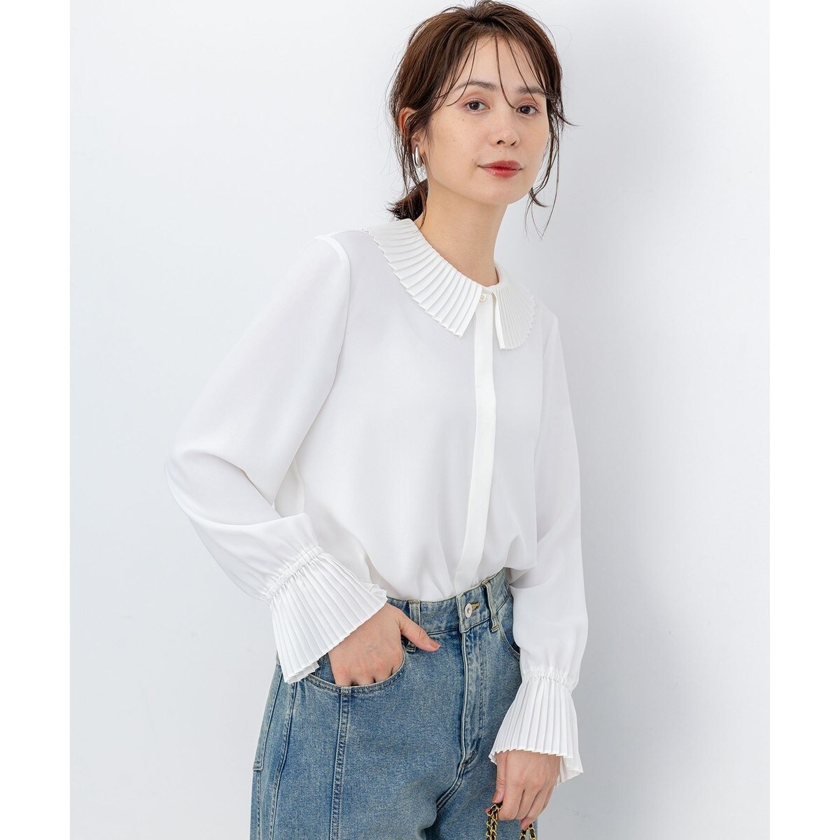 組曲×setsuko sagittaire】シフォンプリント2WAYブラウス | 組曲