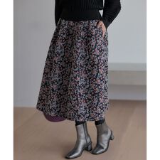 【加藤ローサさん着用】フラワージャカード スカート