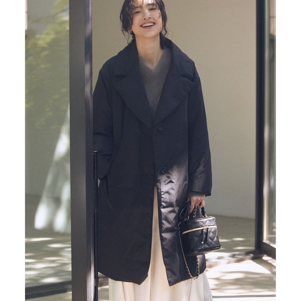 連休最終日価格25000円セツコサジテールダウンコート新品未使用タグ付き組曲 kumikyoku（組曲） - セツコサジテール リバーシブルフリルダウンの