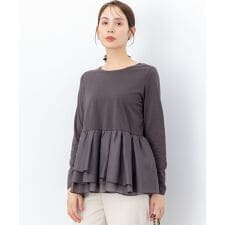 オーガンジーコンビ ロングTシャツ