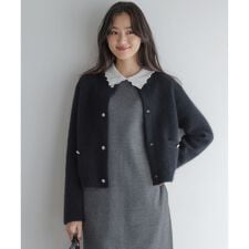 【加藤ローサさん着用】フラッフィーファーニット ジャケット