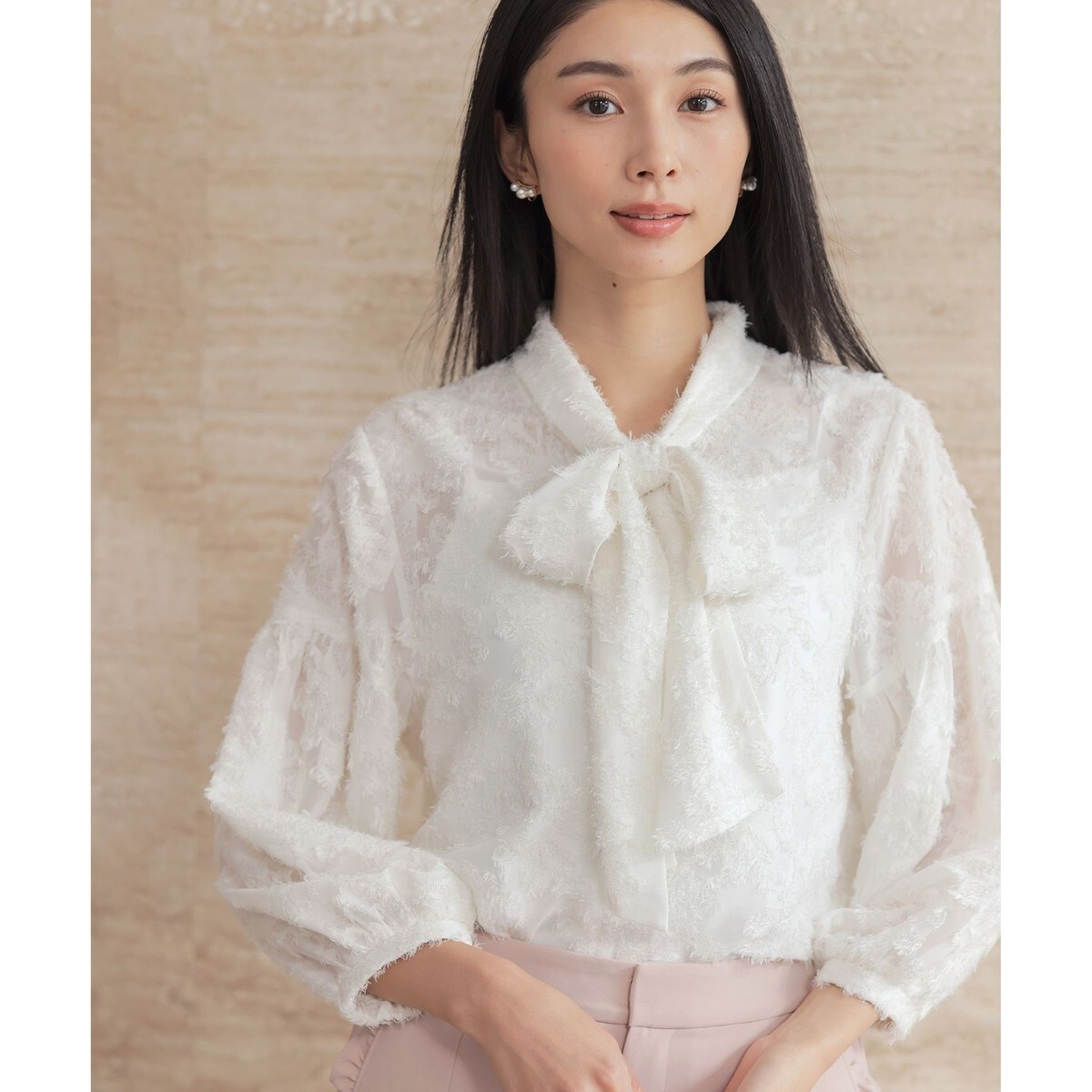 組曲×setsuko sagittaire】シフォンプリント2WAYブラウス | 組曲