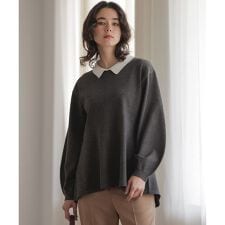 襟付きチュニック プルオーバー