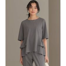 【WEB限定】ジョーゼットジャージー ティアード ブラウス