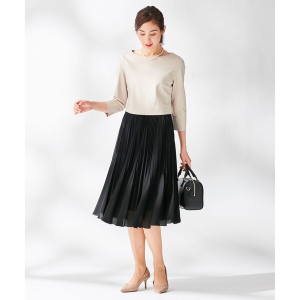 追加生産分入荷 ジャージコンビプリーツ ワンピース 組曲 Kumikyoku ファッション通販 マルイウェブチャネル Ca000 438 01 01