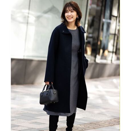 マガジン掲載】ウールリバーロング コート（KJ29） | 組曲(KUMIKYOKU  