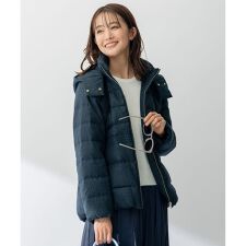 【洗える・フード取り外し可】ライトタフタショート ダウン