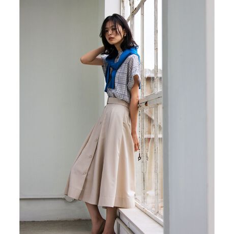 カラータフタベルト付き スカート | 組曲(KUMIKYOKU) | マルイウェブ  