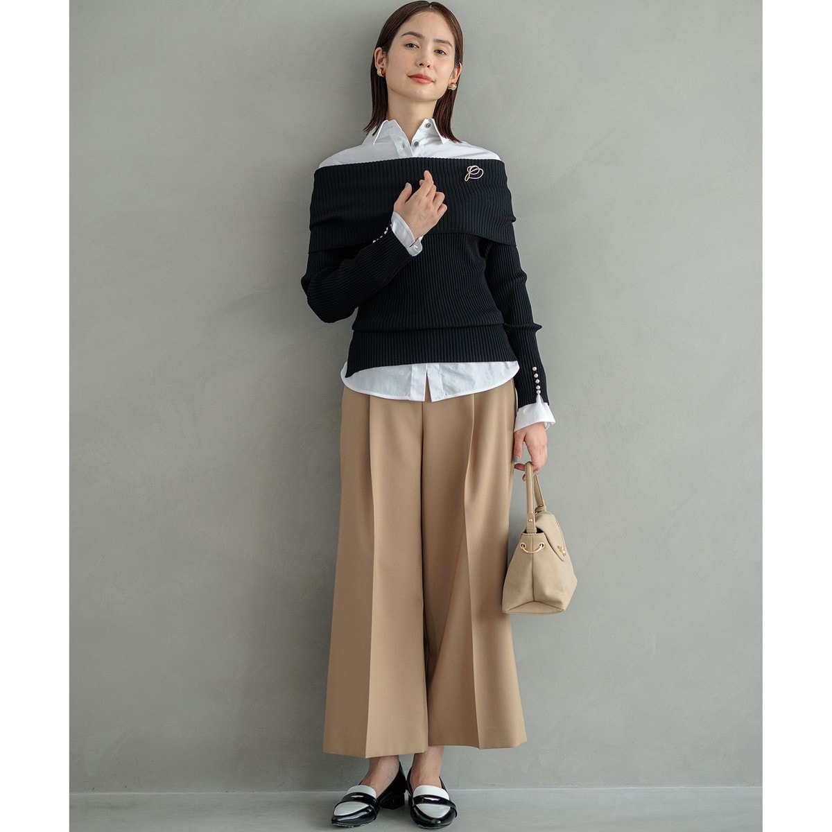 WEB一部店舗限定】ウールジョーゼット キュロットパンツ | 組曲