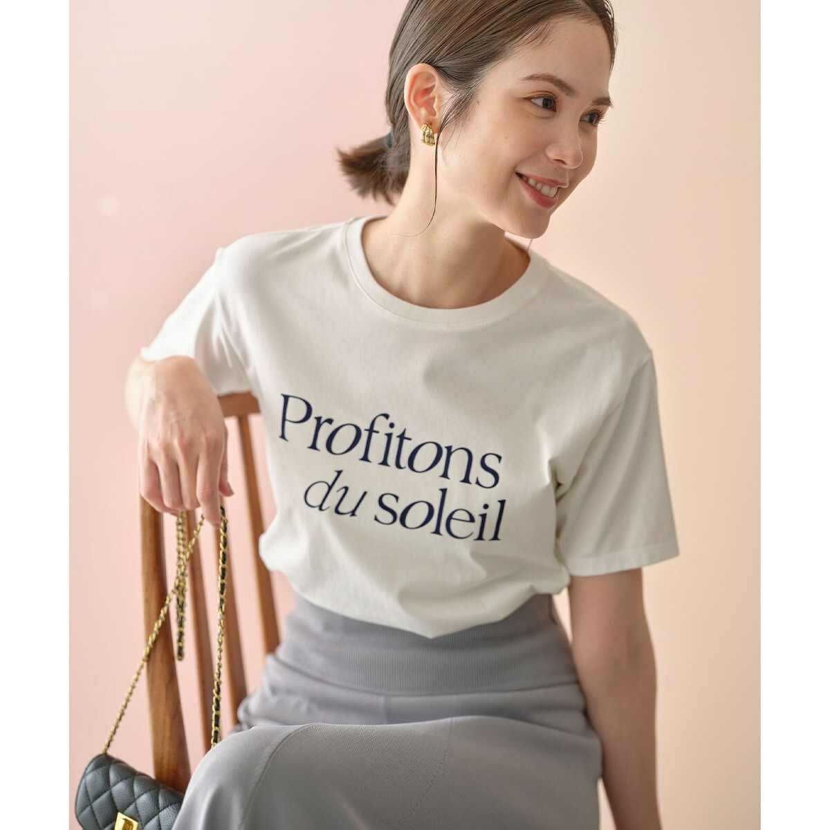 ■組曲大きいサイズ6フレンチロゴプリントボーダーカットソートップ■ バスクボーダー カットソー ⁄  LADIES | ファッション通販