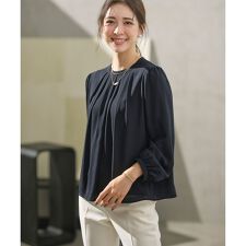 【WEB限定】ジョーゼットシフォン タックブラウス