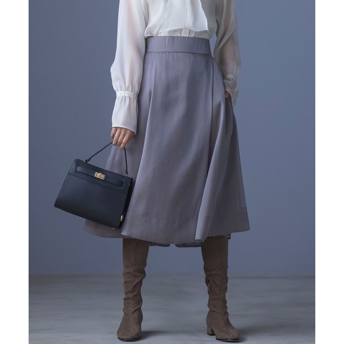 組曲　シャイニーオーガンフレアスカート シャイニーオーガン フレアスカート / 組曲 L | ファッション