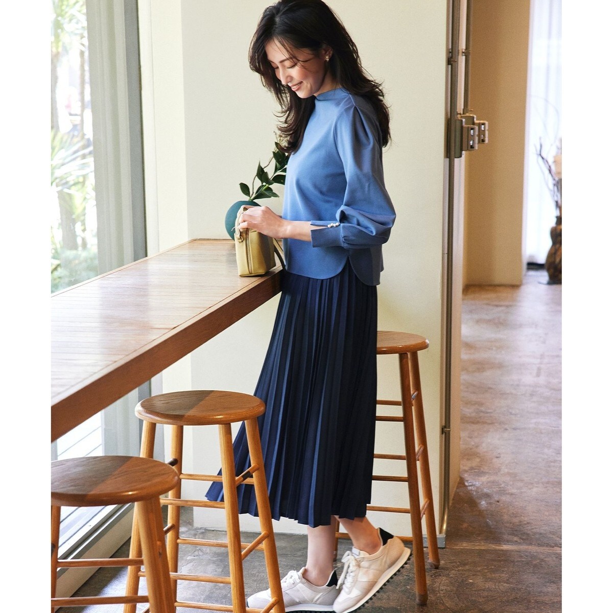 ミッシュマッシュ アイボリー セットアップ シャツスカートセット 2025