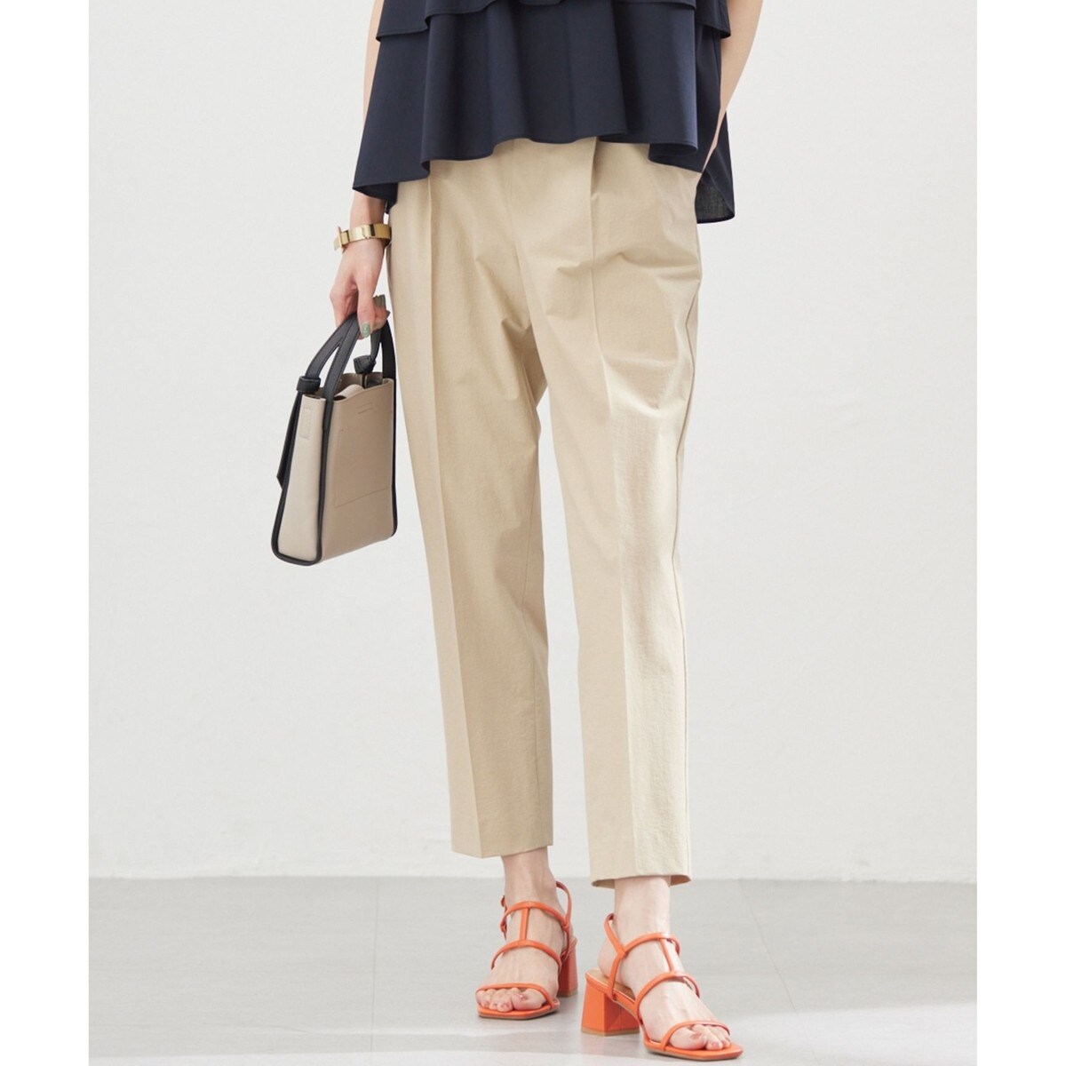定価1.9✨️23区/洗えるストレッチツイル センタープレスパンツ 2023春夏 洗える】ストレッチツイル センタープレス パンツ | 23区(23KU