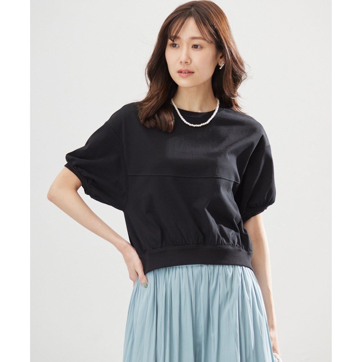 WEB限定・接触冷感】チュールポンチドッキング Tシャツ | 組曲