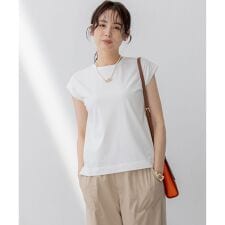 【接触冷感・UVケア】フレンチスリーブカットソー