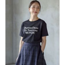 【綿100％】フロッキープリント Ｔシャツ