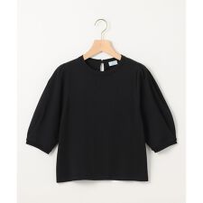 【接触冷感・UVカット】クルミボタン5分袖ニット