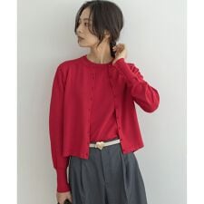 クルミボタン ニットカーディガン