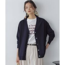 【加藤ローサさん着用 / 2WAY】スムースストレッチカシュクール カーディガン