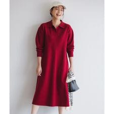 【加藤ローサさん着用】スキッパーニット ワンピース