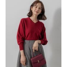 【前後着用可】ニューシックニットＶネック プルオーバー