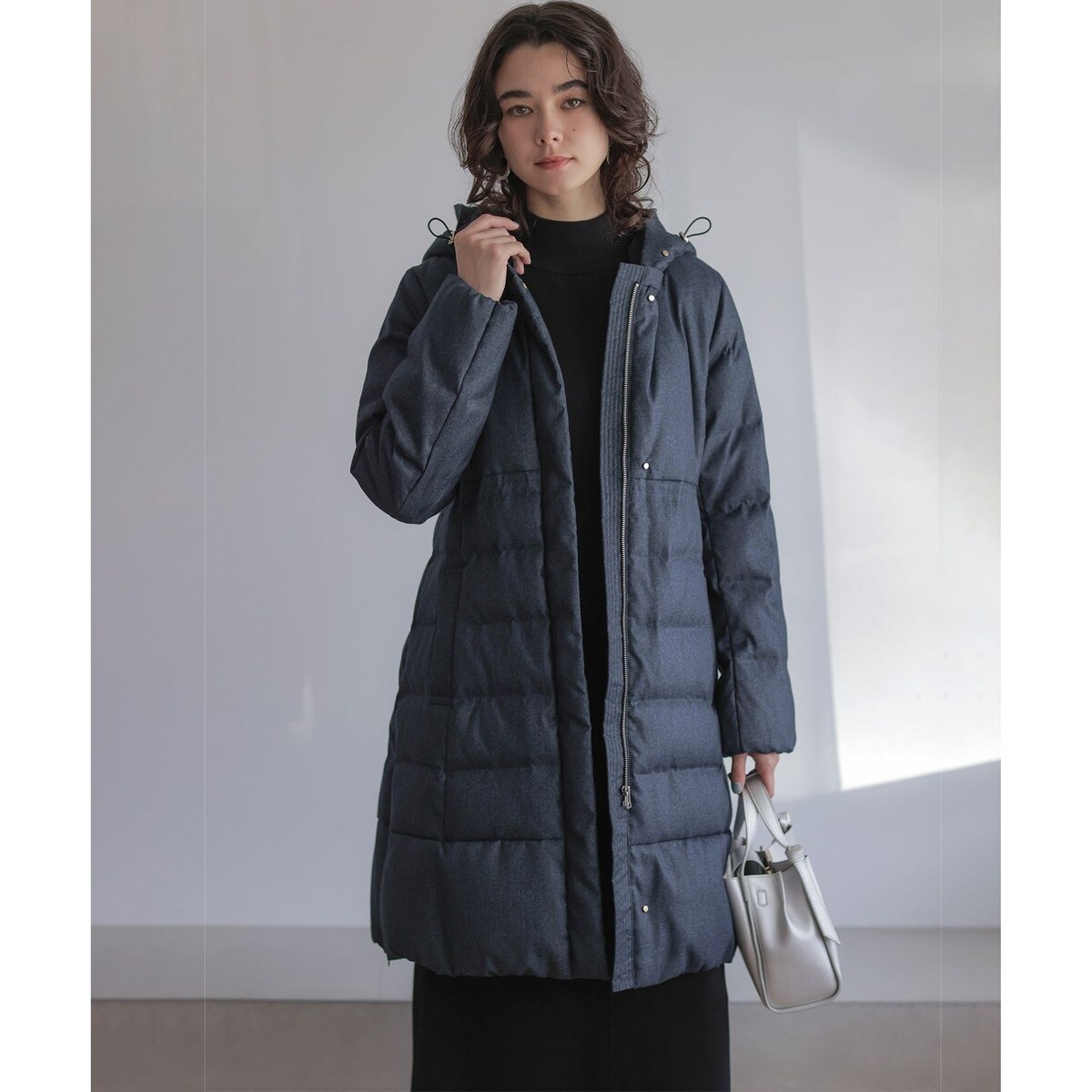 【洗える/撥水加工】シレータフタ ロング ダウンコート 23区｜【新色追加/洗える/撥水加工】シレータフタ ロング ダウン