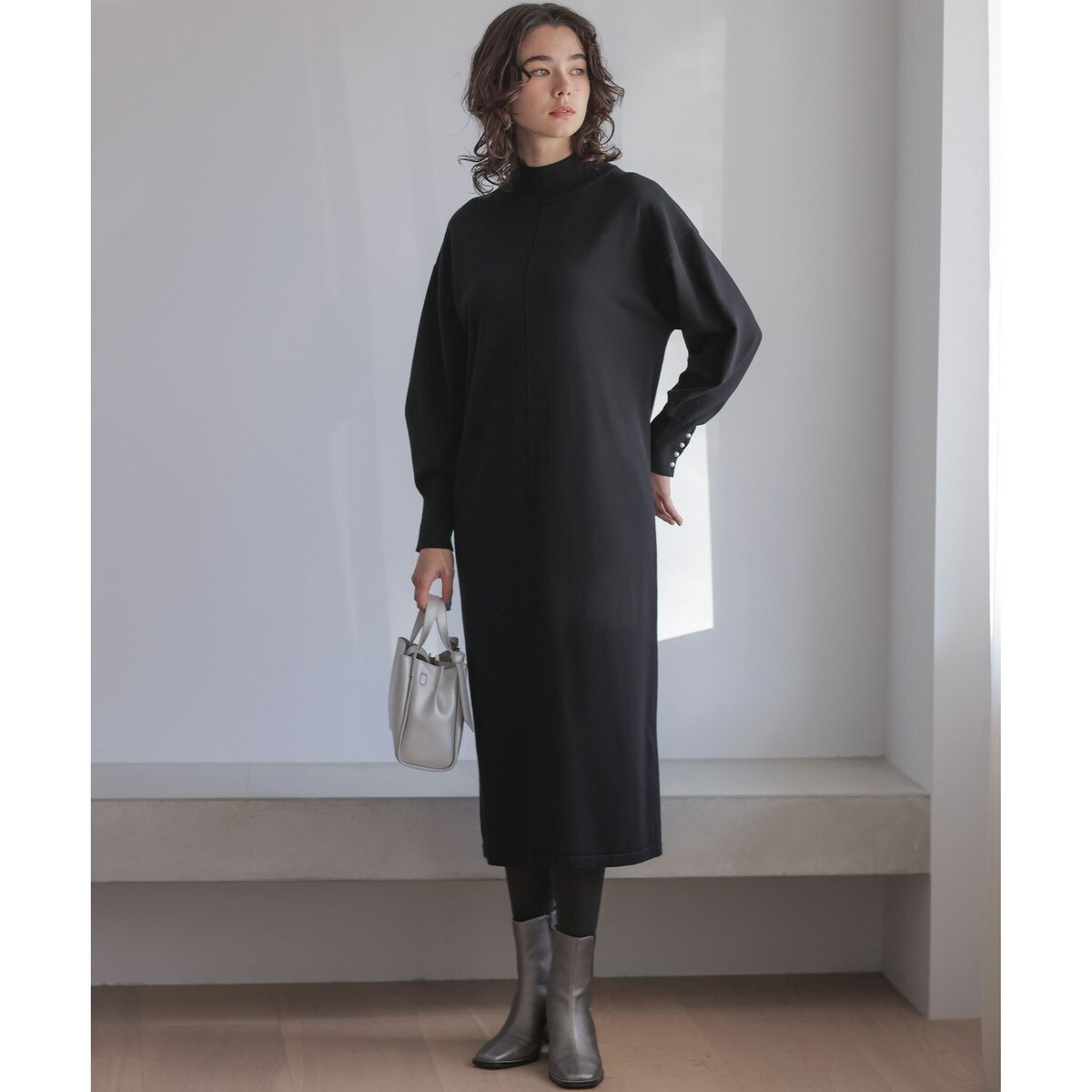 23区【接触冷感/洗える】ストレッチラミータフタ ワンピース 23区｜【接触冷感/洗える】ストレッチラミータフタ ワンピース