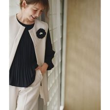 【KUMIKYOKU NAVY】コンフォータブルドレープ ジレ