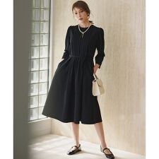 【KUMIKYOKU NAVY】フロントタックドレス