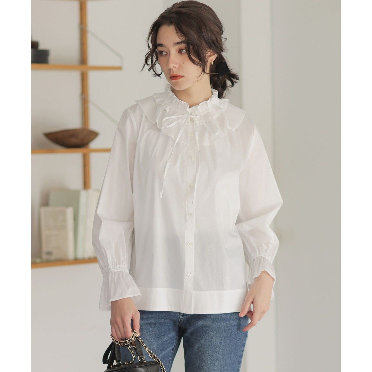 前後着用可】ドライタッチダブルフレア ブラウス | 組曲(KUMIKYOKU