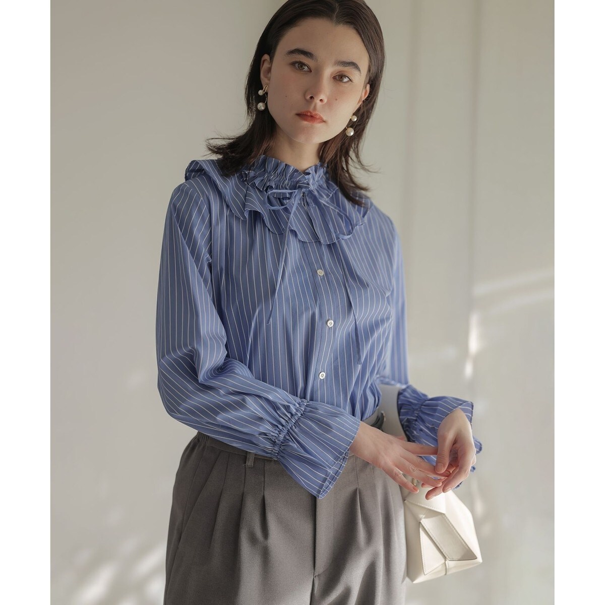 【組曲×setsuko sagittaire】シフォンプリント2WAYブラウス 組曲×setsuko sagittaire】シフォンプリント2WAYブラウス | 組曲