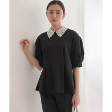 【2WAY】レース襟フレンチテリーフレア カットソー