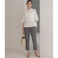 【WEB限定】ジョーゼットジャージーテーパード パンツ