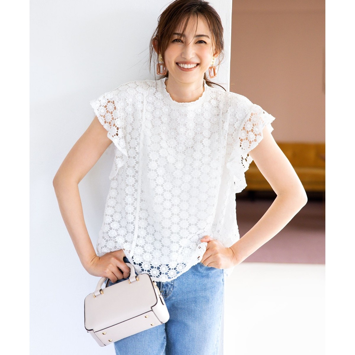 Steven Alan＞FLOWER LACE BLOUSE/ブラウス - カーディガン/ボレロ