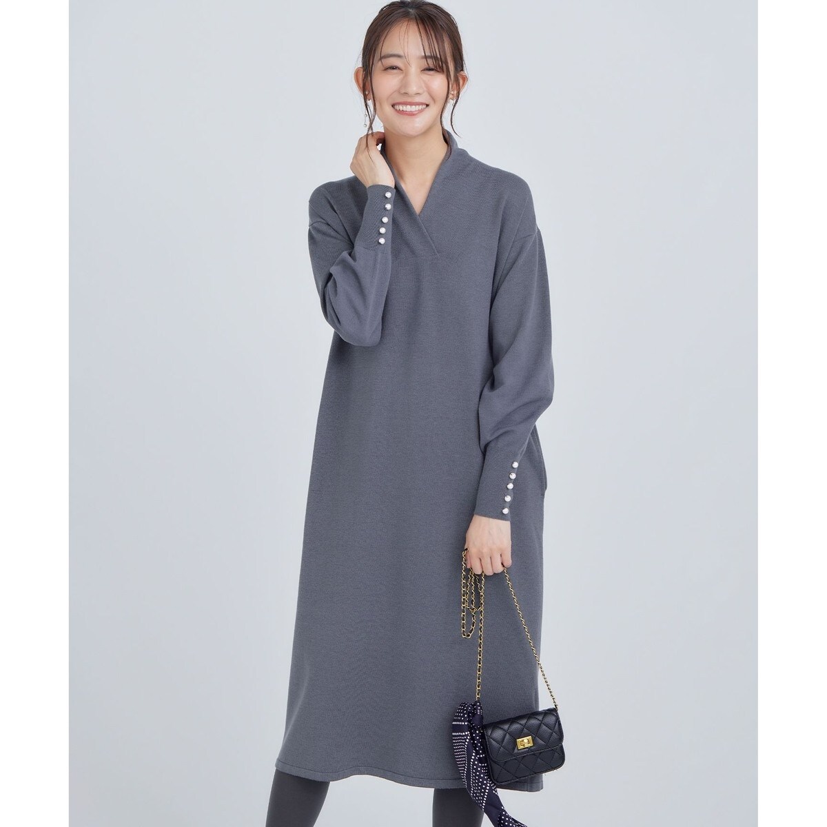 WEB限定】Vネックニットワンピース | 組曲(KUMIKYOKU) | マルイウェブ