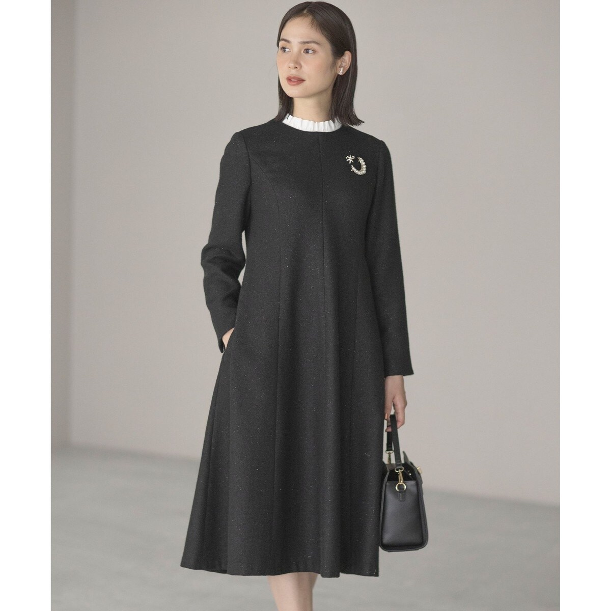 2WAY】ラメフラノ フリル襟ワンピース | 組曲(KUMIKYOKU) | マルイ