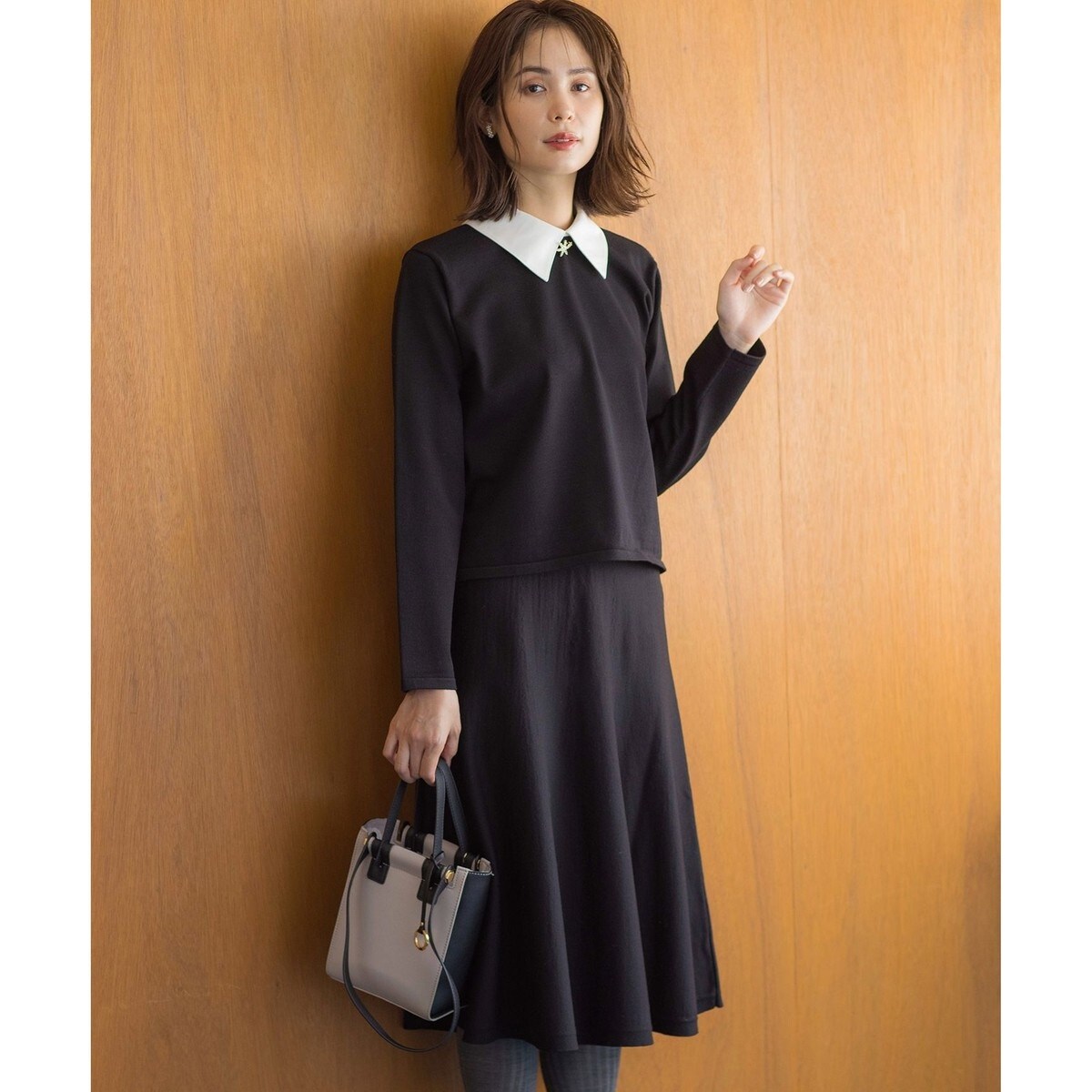 2WAY】ラメフラノ フリル襟ワンピース | 組曲(KUMIKYOKU) | マルイ