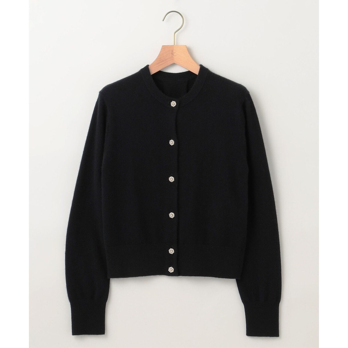 アンサンブル対応可】ピュアカシミヤ ビジューカーディガン