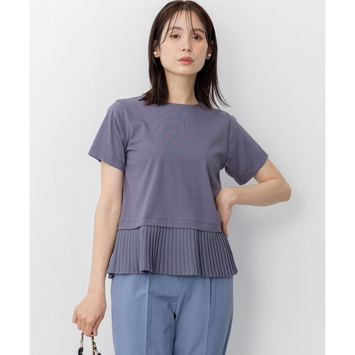 コットンベア天竺 カフス袖ロングTシャツ 組曲｜コットンベア天竺 カフス袖ロングTシャツ | Rakuten