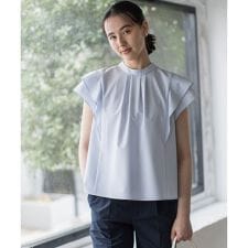 【前後着用可】ドライタッチダブルフレア ブラウス