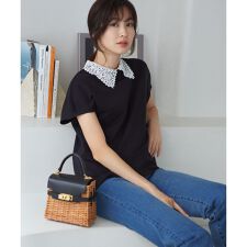 【2WAY】レース襟フレンチテリー カットソー