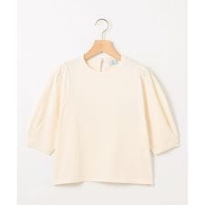 【接触冷感・UVカット】クルミボタン5分袖ニット