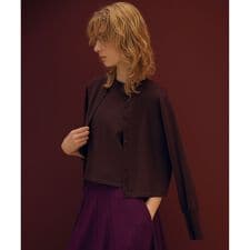 クルミボタン5分袖ニット