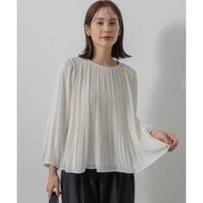 【WEB限定】ジョーゼットシフォンプリーツ ブラウス