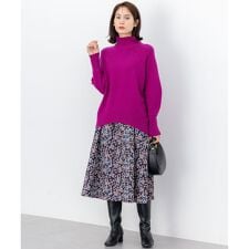 組曲(KUMIKYOKU)の【加藤ローサさん着用】フラワージャカード スカート