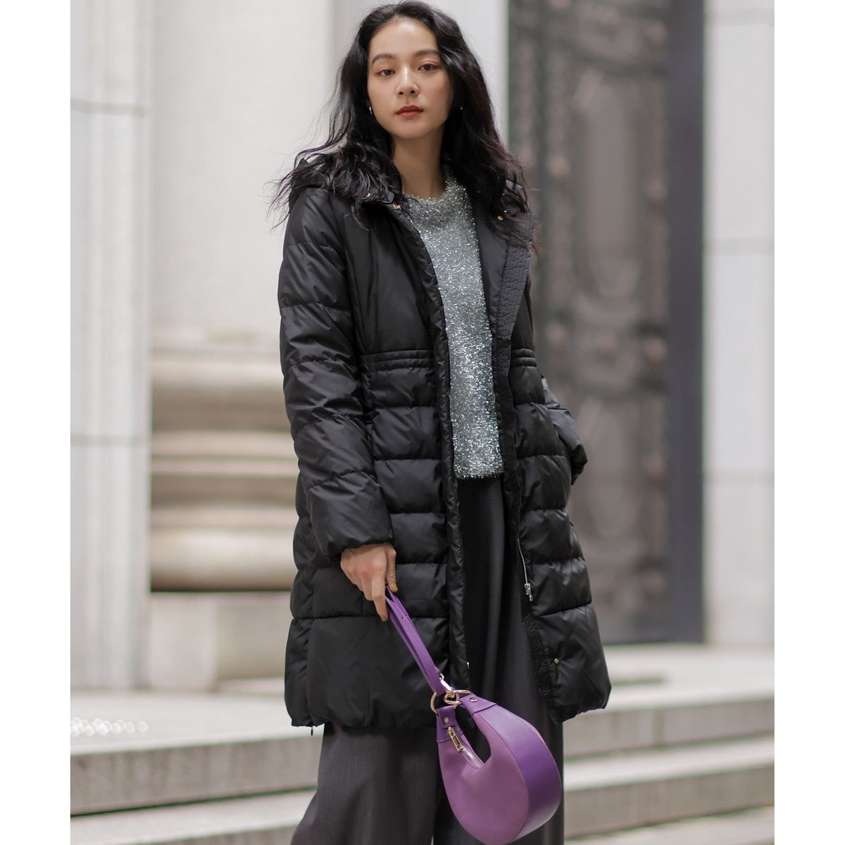 Audrey and John Wad】シレーキルティングスタンドカラーダウン