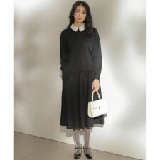 襟付きニットアップ